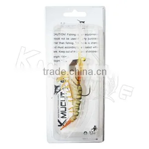 CHS007 Live Shrimp Lure With Lumo Eyes With Long Antenna VMC Hook thumbnail-3