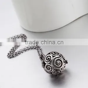 OEM Gold Ball Locket Necklace thumbnail-4