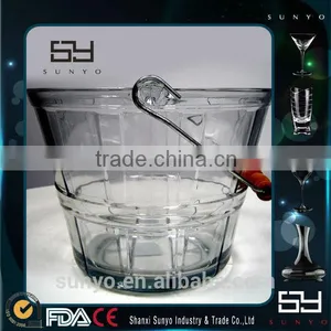 Share German Etched Beer Glass, Transparent Beer Glass Handled Ice Bucket thumbnail-1