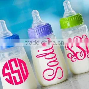 Baby Bottle Monogram Decal Stickers Monogram Sticker Decal for Indoor and Outdoor thumbnail-1