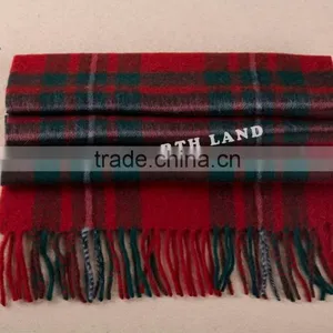 Wool Cashmere Scottish Tartan Scarf WCS14112212 thumbnail-4