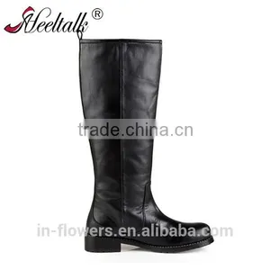 OEM ODM Bulk Sell Custom Made Wholesale Pure Leather Boots for Women Tight High Heel Leather Boots thumbnail-3
