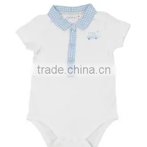 Cute Baby Boys Short Sleeved Polo Bodysuit thumbnail-1