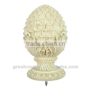 Cream Pineapple Curtain Rod Finial From China Home Decor Wholesale thumbnail-1