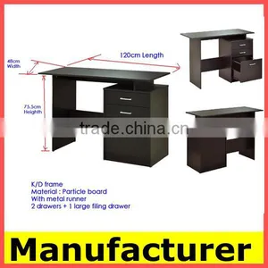 Hot Sale Morden Wooden Computer Table With Shelf/ Bookshelf thumbnail-2