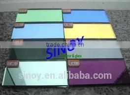 Decorative Blue Colored Mirror Glass, Blue Tinted Mirror Glass thumbnail-1