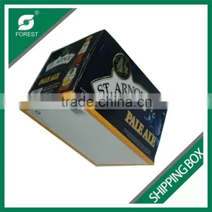 COLOR PRINTED WINE BOTTLE CARDBOARD WHOLESALE SHIPPING BOXES 24 BOTTLES BEER SHIPPING BOX WITH DIVIDERS Quality Choice thumbnail-2