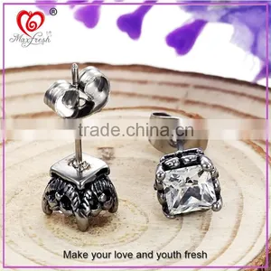 316L Stainless Steel Earrings Fancy Earring Stud Wholesale Tiny Cool Latest Fashion Women Stainless Steel Earring 2015 thumbnail-3