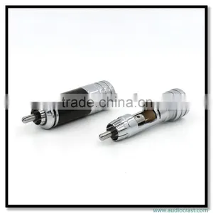 Hi End Rhodium-Plated RCA Carbon Fiber Plug Connector RCA Terminals Audio Player thumbnail-5