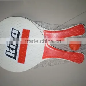 White Wooden Beach Racket, Wooden Beach Tennis Racket thumbnail-1