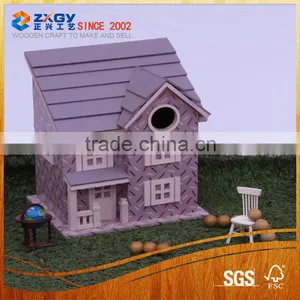 Small Wooden Bird House, Tiny Wooden Bird Cage, Wooden Bird Nest thumbnail-1