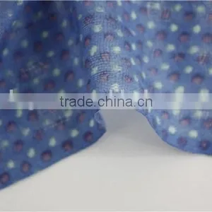Dot and Flower Printed Wool Scarf thumbnail-5