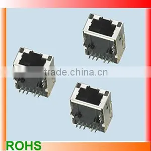 RJ45 Plug 100M Magnetic 90 Degree Socket Sheild Connector thumbnail-1