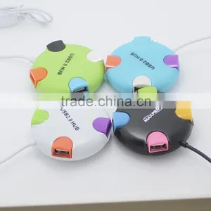 Funny Round-shaped 4-port Usb 2.0 Hub thumbnail-2