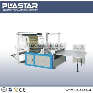 Full Automatic Plastic T-shirt Bag Making Machine With Double Lines thumbnail-1