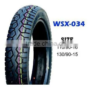 Tubeless Motorcycle Tyre 110/90-16 130/90-15 thumbnail-1