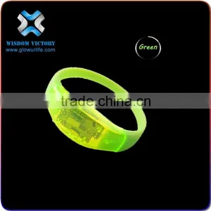 2016 Hot Promotional Flashing Brightness LED Bracelet With LOGO,silicon Led Bracelet thumbnail-5