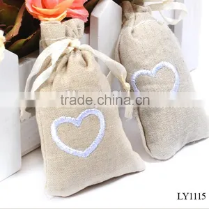 10*13cm IN Stock Burlap Christmas Bag for Jewelry thumbnail-6
