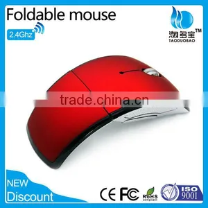 Black Desktop Usb Folding Wireless Mouse thumbnail-2