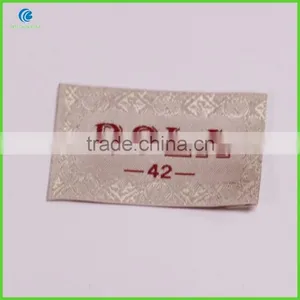 Wholesale High Quality Factory Direct Garment Labels/Woven Tag Sew Onto Clothing thumbnail-1