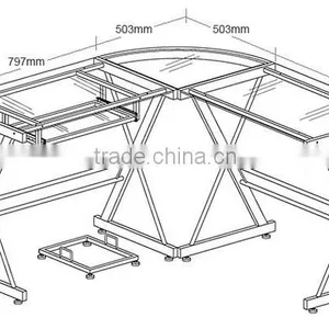 Wholesale Cheap Price Big Lots Computer Desk thumbnail-6