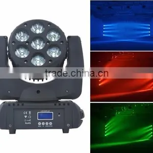LED Beam Light 7pcs x 12w Quad 4in1 RGBW LED Stage Moving Head Lamp 13CH DMX512 thumbnail-1