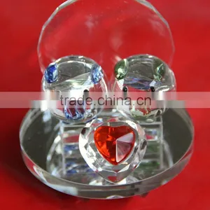 Lovely Animal Sculpture Figurine Crystal Pigs For Wedding Gifts thumbnail-1