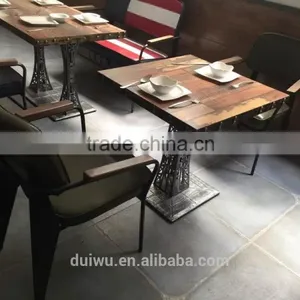 Hot Sale Chinese Modern Fast Food Restaurant Iron Dining Tables and Chairs thumbnail-2