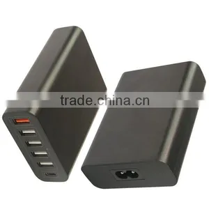HUNDA 5V 12Amp Type C 6-Port USB Charger With Quick Charge 3.0 Plus 4 USB Smart Port thumbnail-3