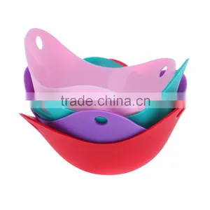 Silicone Egg Poaching Cups Silicone Egg Poacher Cookware Cups in Vivid Colors thumbnail-3