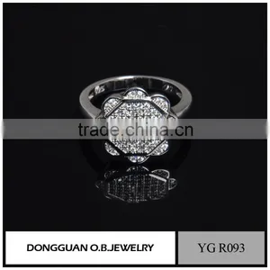Luxury 925 Sterling Silver Flower Ring/Engagement Ring/Diamond Ring For Girls thumbnail-6
