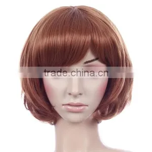 High Quality Brown Blond Pink Synthetic Lace Hair Wig Bob Women Short Cheap Wigs thumbnail-2