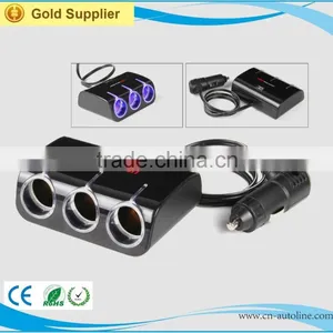 1 to 3 Cgarette Socket With USB thumbnail-1