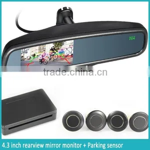 4.3'' Ultrasonic Parking Sensor Rearview Mirror Car Reverse Camera and Parking Sensor thumbnail-4