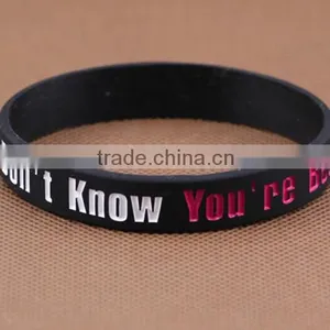 2016 Promotional Gift OEM Hot Selling Silicone Bracelets Custom Colorful Silicon Sport Wrist Band thumbnail-3