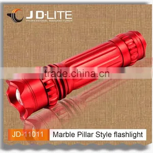 Marble Pillar Style 240 Lumens Aluminum Flashlight Led Zoom Focus Noiseless Design Power Flashlight Torch thumbnail-1