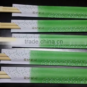 Paper Wrapper Chopsticks Flat Head Disposable Eco-Friendly Twin Bamboo Chopsticks thumbnail-1