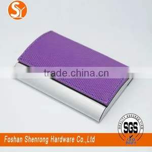 2015 New Product Ladies Favorate Red /pink/purple Color Leather id /name Card Holder With Concise Design thumbnail-5