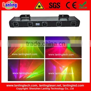 Five Head Multi Color Laser Light Stage Lighting RGY UV Rose thumbnail-1