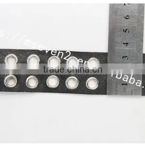 High Quality 3.3cm Width Black Leather Eyelet Trims for Shoes Wholesale thumbnail-6
