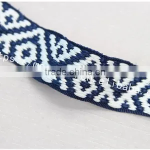 High Quality Polyester 20mm Ethnic Woven Yarn Dyed Webbing for Garment thumbnail-3