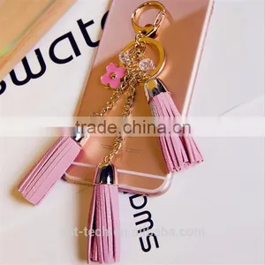 Luxury Leather Tassel Car Keychain thumbnail-2