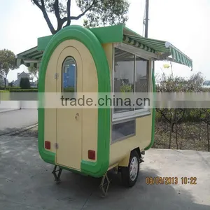 JX-FR220HD Fiberglass Outdoor China Mobile Fryer Food Cart With Double Awnings thumbnail-1