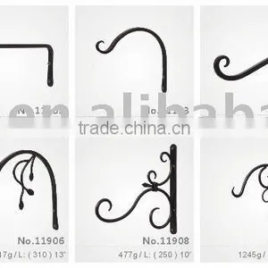 Hand Forge Wrought Iron Flower Hanging Brackets thumbnail-1