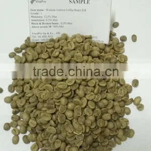 HIGH QUALITY WASHED ARABICA COFFEE BEANS SCREEN 16, SCREEN 18 thumbnail-2