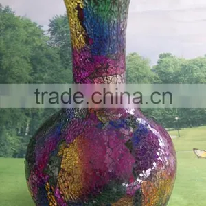 Large Mosaic Glass Vase 2014 New thumbnail-1