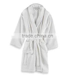 High Quality Unisex Terry Robe In White thumbnail-1