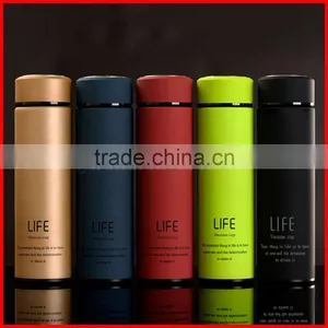 LOGO Customized 350/500ml Double Layers Stainless Steel Straight Vacuum Cup Advertising Gift Bottle Water Flask thumbnail-2