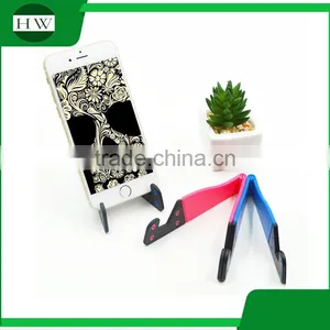 Wholesale Logo Printed Cheap Portable Plastic Smart Cell Mobile Phone Support Bracket Stand Holder thumbnail-1