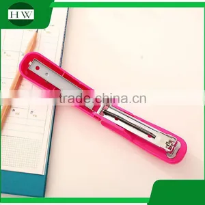 Plastic Mini Colorful Portable Office Stationery Manual Paper Stitcher Stapling Machine Stapler thumbnail-3